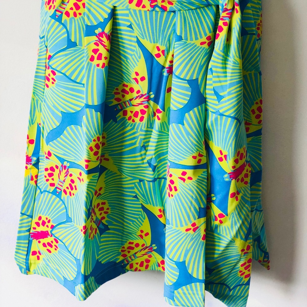 Boutique-Tracy Negoshian grn/blue butterfly dress - Picture 6 of 8
